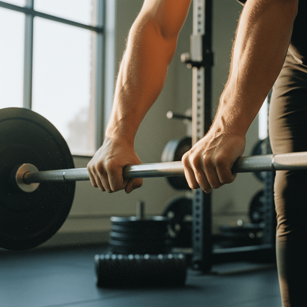 A trainer standing nearby as a client completes a heavy squat set in a Toronto gym